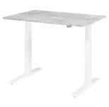 HAMMERBACHER XMKA12 höhenverstellbarer Schreibtisch 70,0 - 120,0 cm - elektrisch beton / weiß
