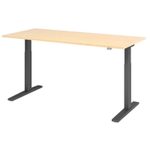 HAMMERBACHER XMKA19 höhenverstellbarer Schreibtisch 70,0 - 120,0 cm - elektrisch ahorn / grafit