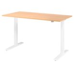 HAMMERBACHER XMKA16 höhenverstellbarer Schreibtisch 70,0 - 120,0 cm - elektrisch eiche / weiß