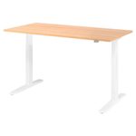HAMMERBACHER XMKA16 höhenverstellbarer Schreibtisch 70,0 - 120,0 cm - elektrisch eiche / weiß