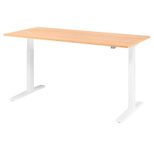 HAMMERBACHER XMKA19 höhenverstellbarer Schreibtisch 70,0 - 120,0 cm - elektrisch eiche / weiß