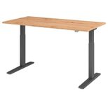 HAMMERBACHER XMKA16 höhenverstellbarer Schreibtisch 70,0 - 120,0 cm - elektrisch asteiche / grafit