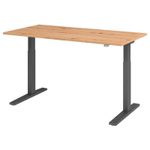 HAMMERBACHER XMKA16 höhenverstellbarer Schreibtisch 70,0 - 120,0 cm - elektrisch asteiche / grafit
