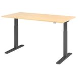 HAMMERBACHER XMKA16 höhenverstellbarer Schreibtisch 70,0 - 120,0 cm - elektrisch ahorn / grafit