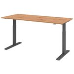 HAMMERBACHER XMKA19 höhenverstellbarer Schreibtisch 70,0 - 120,0 cm - elektrisch asteiche / grafit