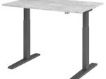 HAMMERBACHER XMKA12 höhenverstellbarer Schreibtisch 70,0 - 120,0 cm - elektrisch beton / grafit