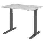 HAMMERBACHER XMKA12 höhenverstellbarer Schreibtisch 70,0 - 120,0 cm - elektrisch beton / grafit