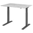 HAMMERBACHER XMKA12 höhenverstellbarer Schreibtisch 70,0 - 120,0 cm - elektrisch beton / grafit