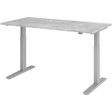 HAMMERBACHER XMKA16 höhenverstellbarer Schreibtisch 70,0 - 120,0 cm - elektrisch beton / silber