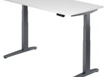 HAMMERBACHER XBHM16 höhenverstellbarer Schreibtisch 65,0 - 130,0 cm -  elektrisch weiß / grafit