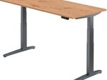 HAMMERBACHER XBHM19 höhenverstellbarer Schreibtisch 65,0 - 130,0 cm -  elektrisch asteiche / grafit