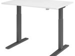 HAMMERBACHER XMKA12 höhenverstellbarer Schreibtisch 70,0 - 120,0 cm - elektrisch weiß / grafit