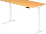 HAMMERBACHER XBHM19 höhenverstellbarer Schreibtisch 65,0 - 130,0 cm -  elektrisch buche / weiß