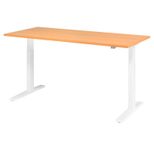 HAMMERBACHER XMKA19 höhenverstellbarer Schreibtisch 70,0 - 120,0 cm - elektrisch buche / weiß