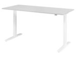 HAMMERBACHER XMKA19 höhenverstellbarer Schreibtisch 70,0 - 120,0 cm - elektrisch lichtgrau / weiß