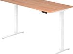 HAMMERBACHER XBHM19 höhenverstellbarer Schreibtisch 65,0 - 130,0 cm - elektrisch nussbaum / weiß