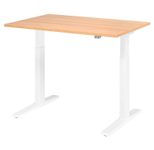 HAMMERBACHER XMKA12 höhenverstellbarer Schreibtisch 70,0 - 120,0 cm - elektrisch eiche / weiß