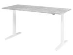 HAMMERBACHER XMKA19 höhenverstellbarer Schreibtisch 70,0 - 120,0 cm - elektrisch beton / weiß