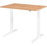 HAMMERBACHER XMKA12 höhenverstellbarer Schreibtisch 70,0 - 120,0 cm - elektrisch asteiche / weiß
