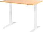 HAMMERBACHER XMKA12 höhenverstellbarer Schreibtisch 70,0 - 120,0 cm - elektrisch ahorn / weiß