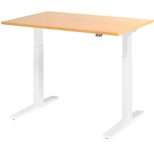 HAMMERBACHER XMKA12 höhenverstellbarer Schreibtisch 70,0 - 120,0 cm - elektrisch ahorn / weiß