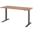 HAMMERBACHER XMKA19 höhenverstellbarer Schreibtisch 70,0 - 120,0 cm - elektrisch nussbaum / grafit