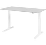 HAMMERBACHER XMKA16 höhenverstellbarer Schreibtisch 70,0 - 120,0 cm - elektrisch lichtgrau / weiß