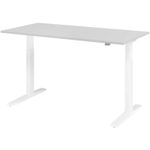 HAMMERBACHER XMKA16 höhenverstellbarer Schreibtisch 70,0 - 120,0 cm - elektrisch lichtgrau / weiß