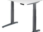 HAMMERBACHER XBHM12 höhenverstellbarer Schreibtisch 65,0 - 130,0 cm - elektrisch weiß / grafit