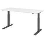 HAMMERBACHER XMKA19 höhenverstellbarer Schreibtisch 70,0 - 120,0 cm - elektrisch weiß / grafit