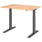 HAMMERBACHER XMKA12 höhenverstellbarer Schreibtisch 70,0 - 120,0 cm - elektrisch eiche / grafit
