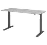 HAMMERBACHER XMKA19 höhenverstellbarer Schreibtisch 70,0 - 120,0 cm - elektrisch beton / grafit