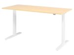 HAMMERBACHER XMKA19 höhenverstellbarer Schreibtisch 70,0 - 120,0 cm - elektrisch ahorn / weiß