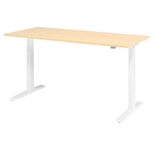 HAMMERBACHER XMKA19 höhenverstellbarer Schreibtisch 70,0 - 120,0 cm - elektrisch ahorn / weiß