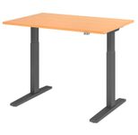 HAMMERBACHER XMKA12 höhenverstellbarer Schreibtisch 70,0 - 120,0 cm - elektrisch buche / grafit