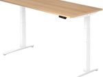 HAMMERBACHER XBHM19 höhenverstellbarer Schreibtisch 65,0 - 130,0 cm - elektrisch eiche / weiß
