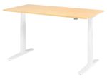 HAMMERBACHER XMKA16 höhenverstellbarer Schreibtisch 70,0 - 120,0 cm - elektrisch ahorn / weiß