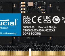 Crucial RAM 16GB (1x16GB) DDR5 5600MHz SODIMM schwarz