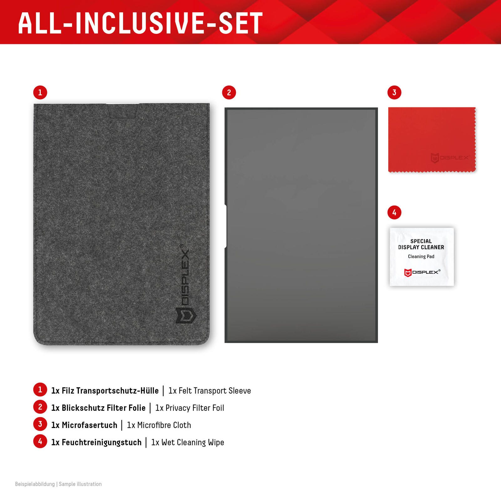 DISPLEX PRIVACY SAFE Wiederablösbarer 2-Wege Blickschutzfilter für Laptop/ Notebook (randlos/frameless) 15,6'' (16:9)