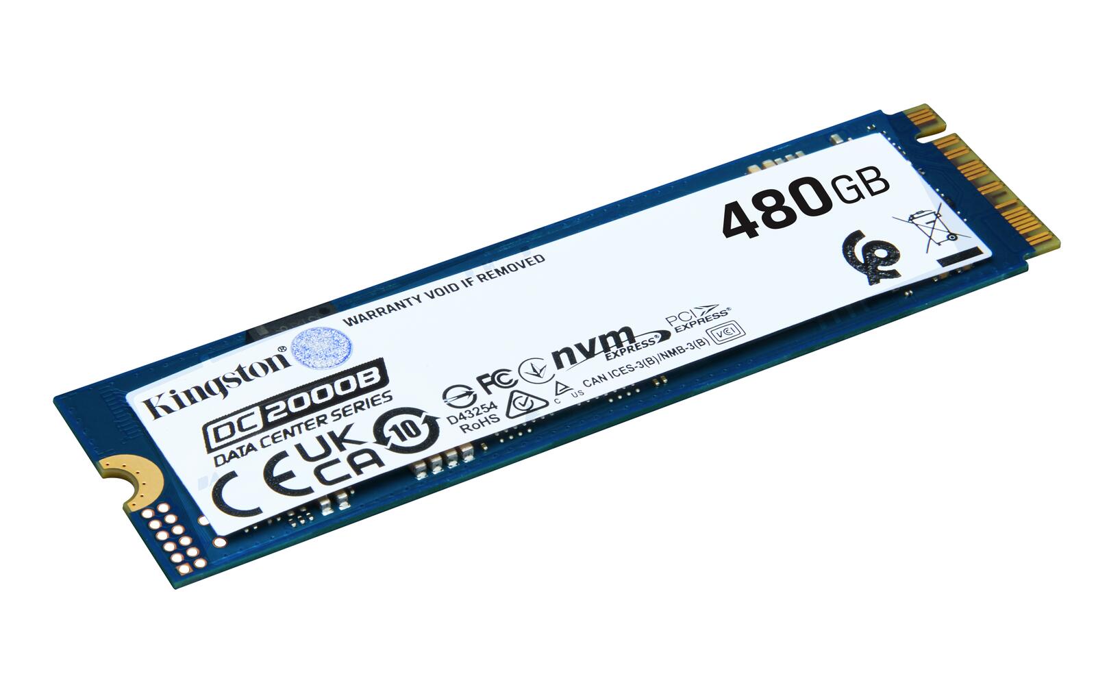 Kingston DC2000B PCIe 4.0 NVMe M.2 SSD - 480GB