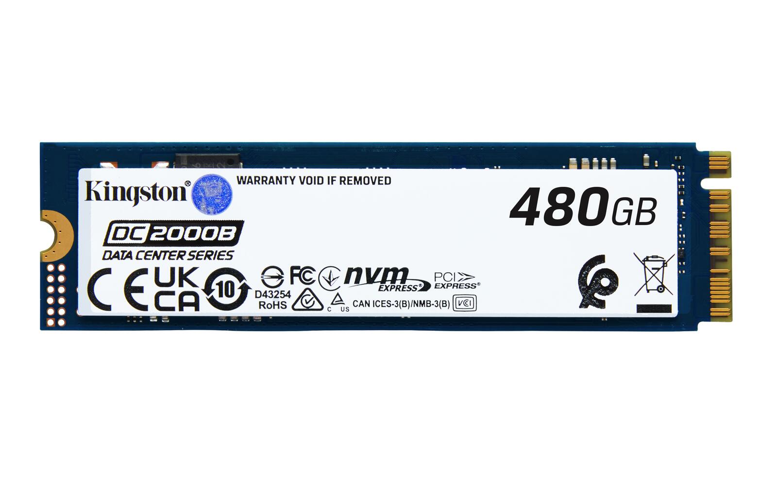 Kingston DC2000B PCIe 4.0 NVMe M.2 SSD - 480GB