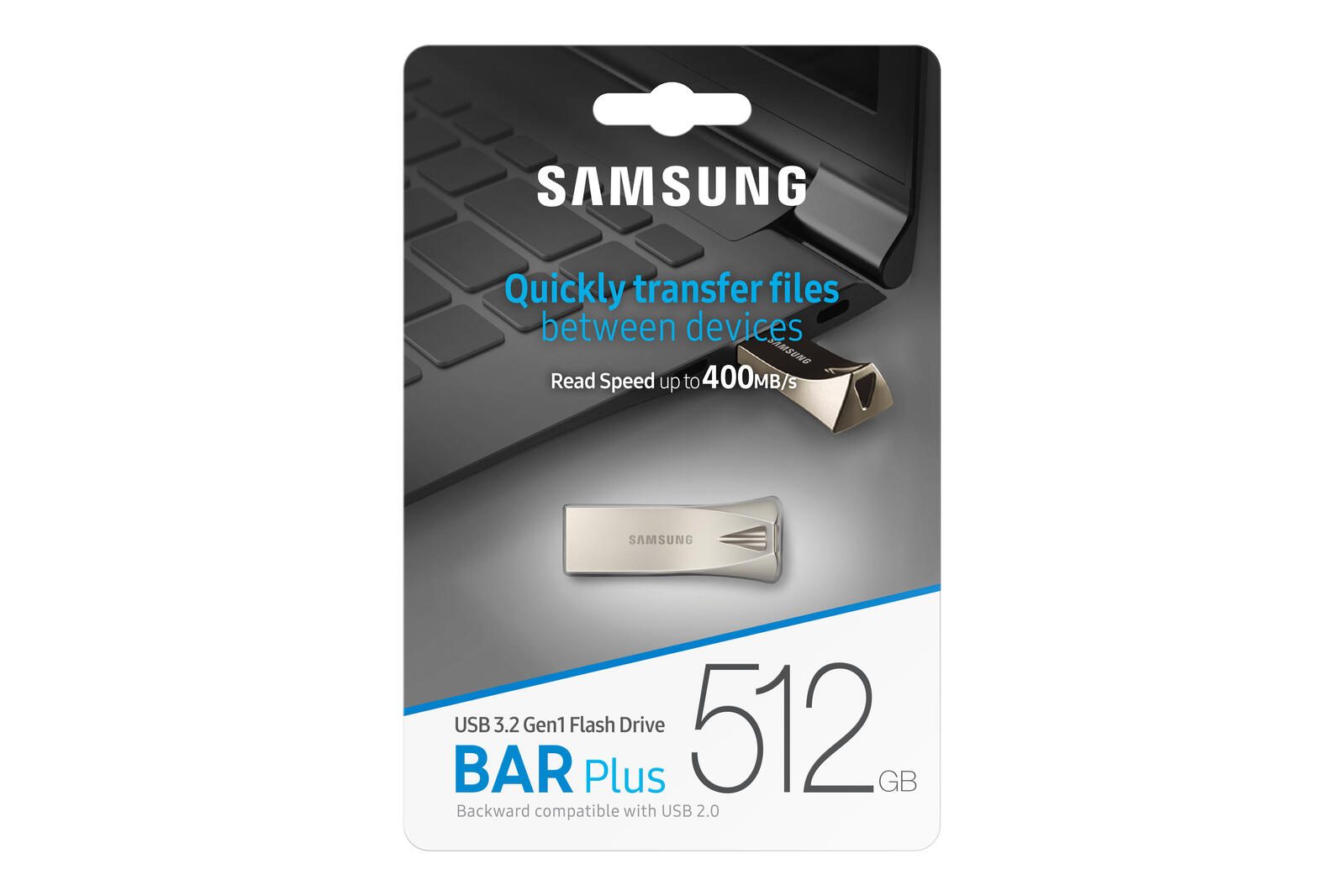 Samsung USB 3.1 Flash Drive BAR Plus Champagne Silver  (2024) - 512GB