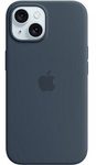Apple Silikon Case mit MagSafe für Apple iPhone 15, sturmblau