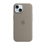 Apple Silikon Case mit MagSafe für Apple iPhone 15, tonbraun