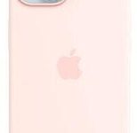 Apple Silikon Case mit MagSafe für Apple iPhone 15, hellrosa