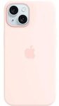 Apple Silikon Case mit MagSafe für Apple iPhone 15, hellrosa