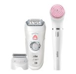 Braun Silk-épil 7 SensoSmart 7/875 Beauty Set - Epiliergerät - Weiß/Silber - mit Gesichtsreinigungsbürste