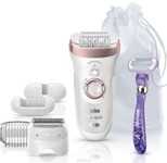 Braun Silk-épil 9 SensoSmart 9/870 Epiliergerät, Pink, Weiß