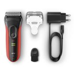 Braun Rasierer Series 3 3030s Rot-Schwarz (112587)