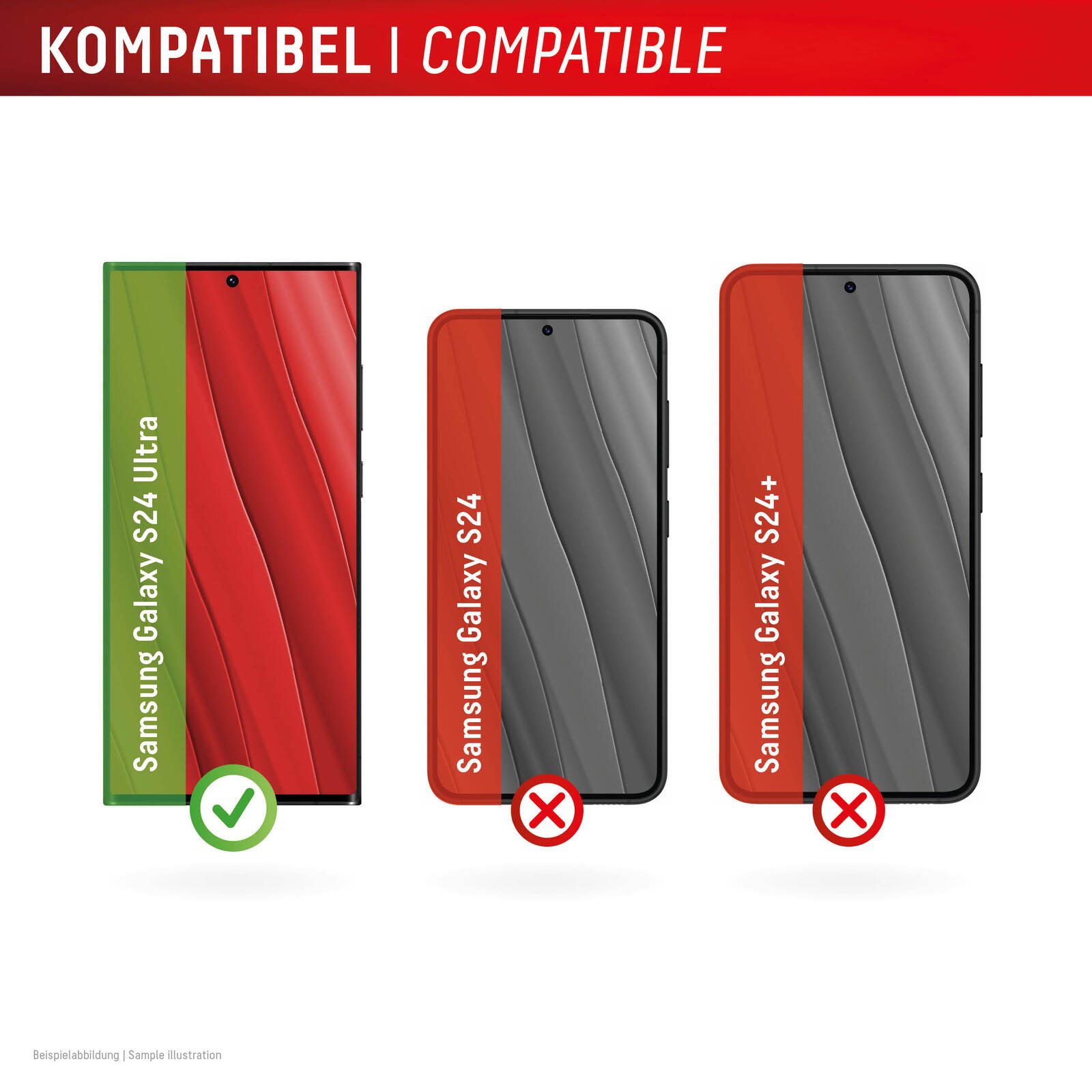 DISPLEX Premium Anti-Reflex Panzerglas (super-entspiegelt, FC, 10H) für Samsung Galaxy S24 Ultra